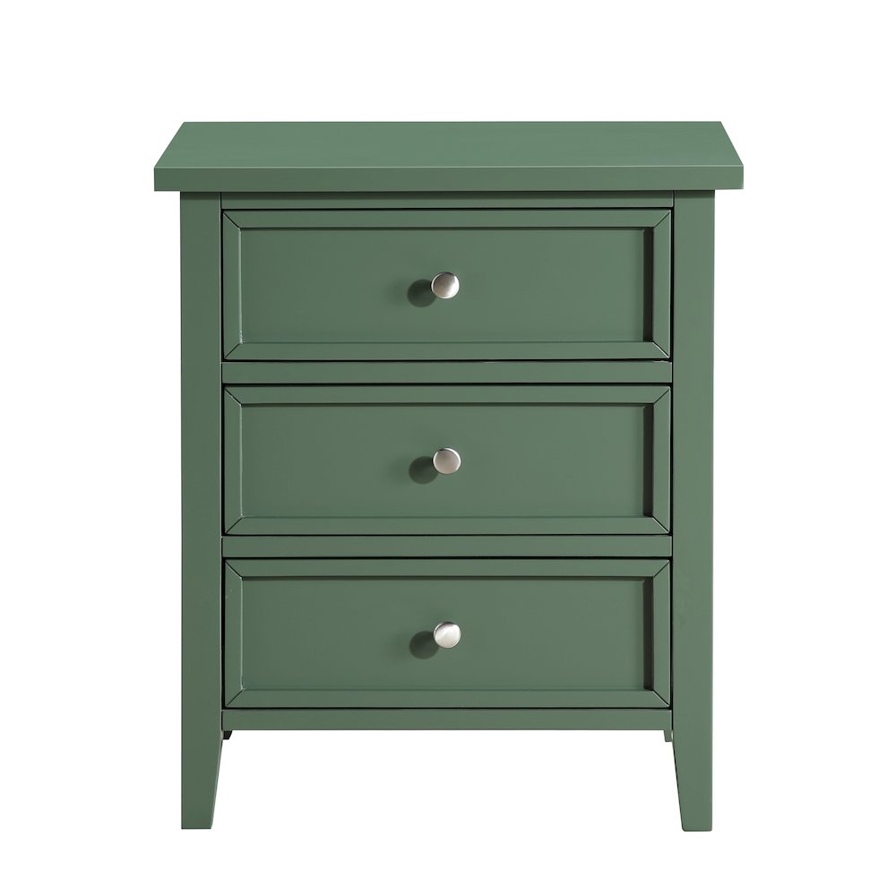 Lennon 3-drawer Nightstand - Vintage Green. Picture 2