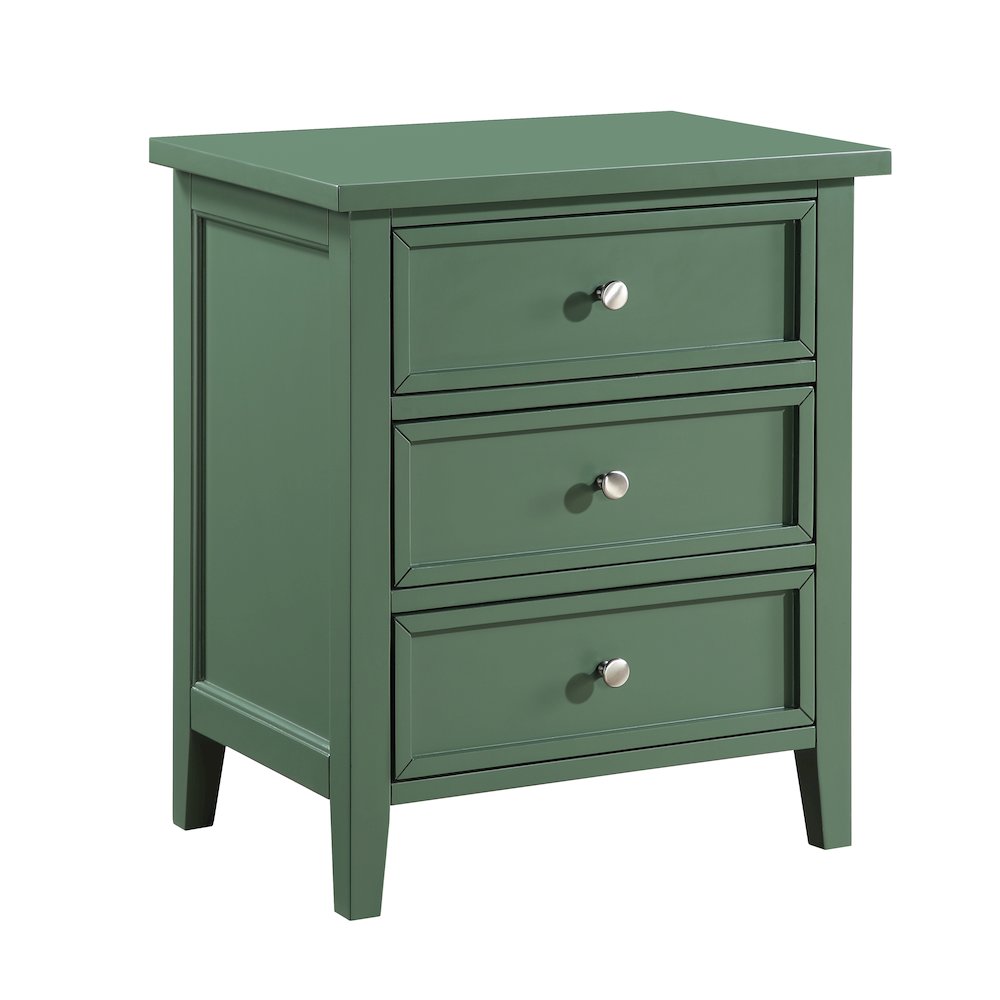 Lennon 3-drawer Nightstand - Vintage Green. Picture 3