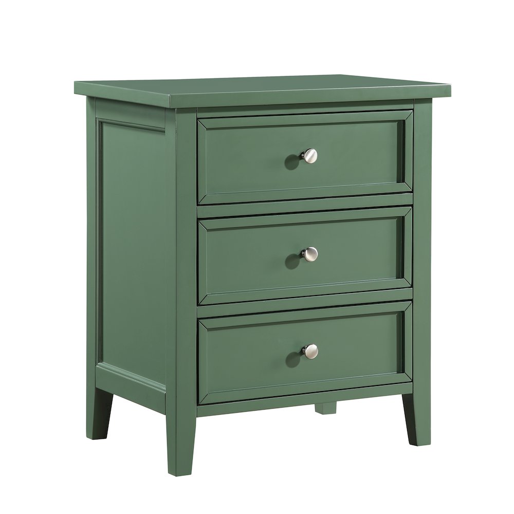 Lennon 3-drawer Nightstand - Vintage Green. Picture 4