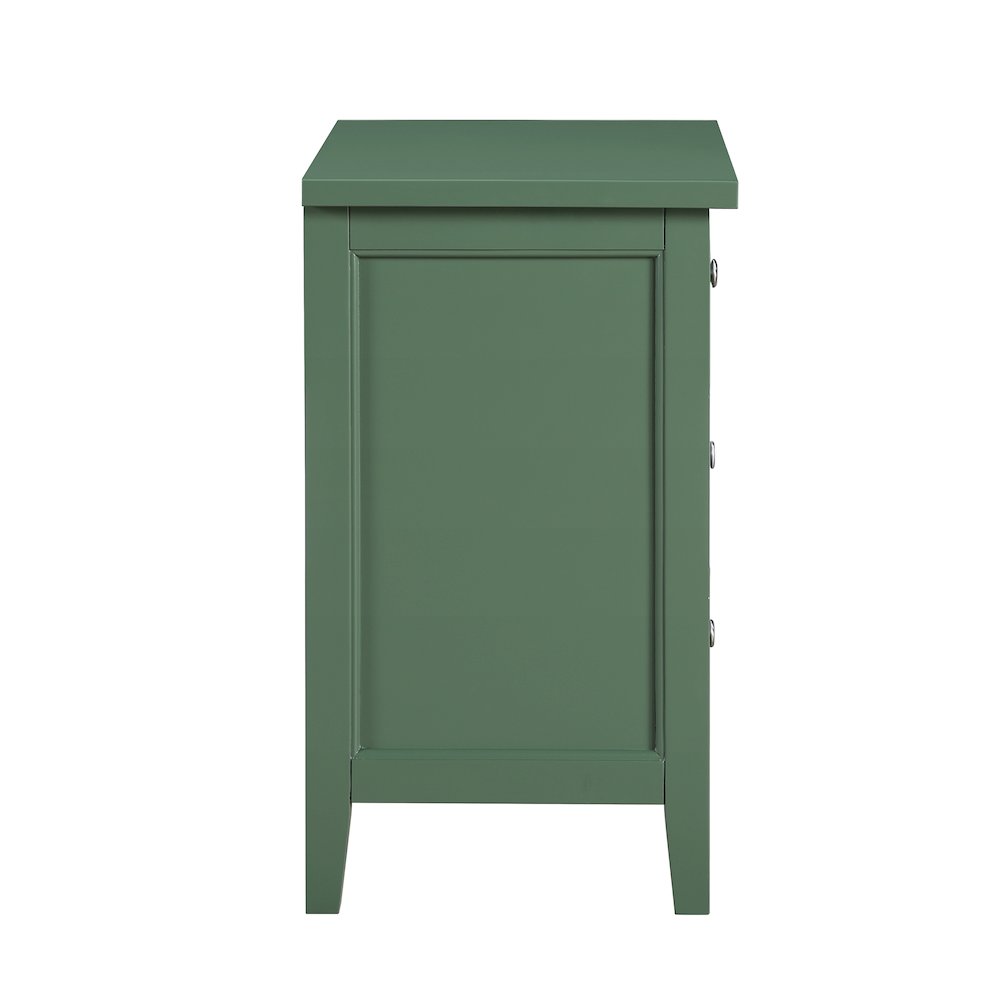 Lennon 3-drawer Nightstand - Vintage Green. Picture 6