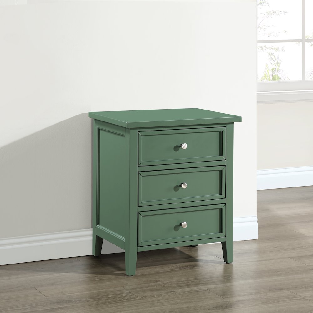 Lennon 3-drawer Nightstand - Vintage Green. Picture 10