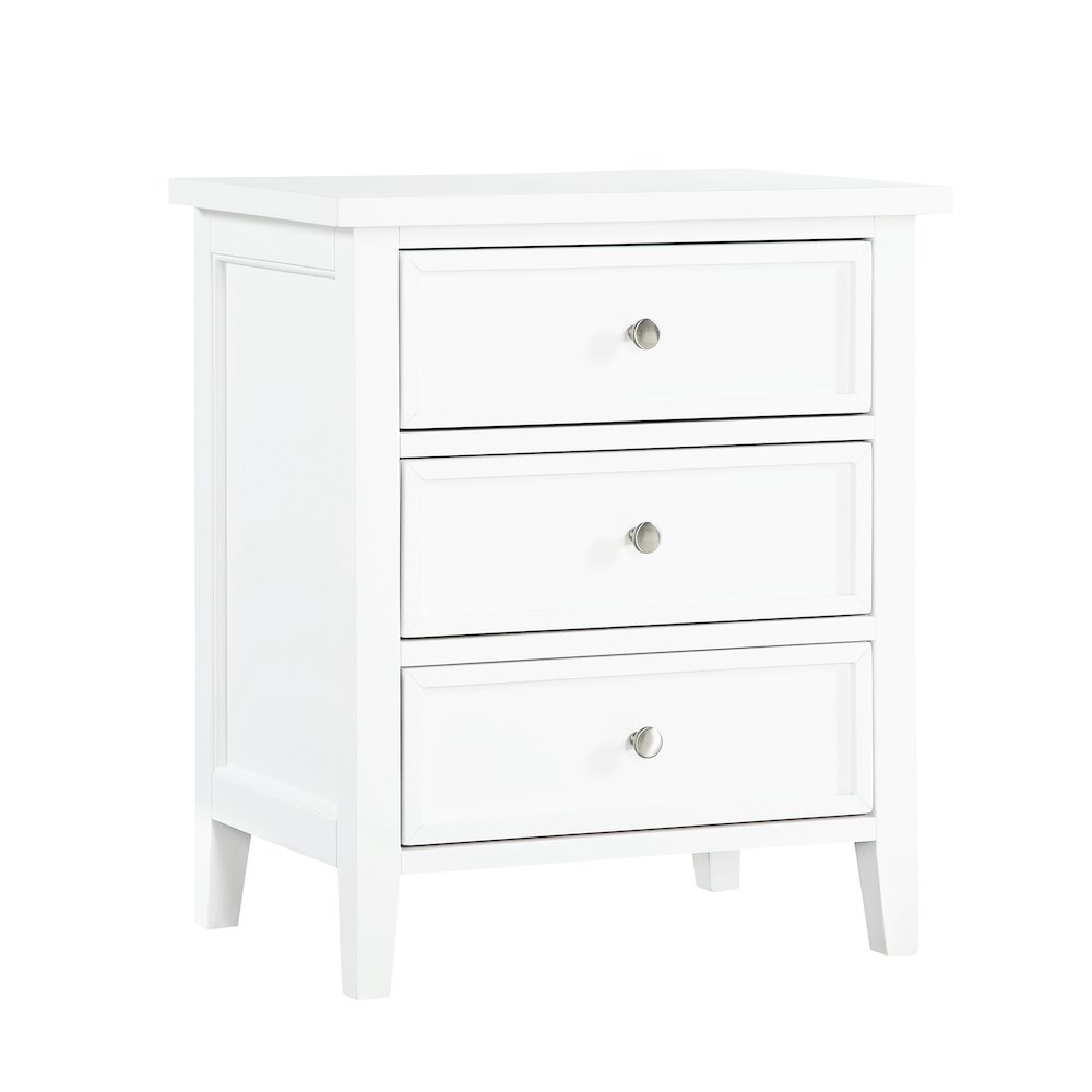Lennon 3-drawer Nightstand - White. Picture 2