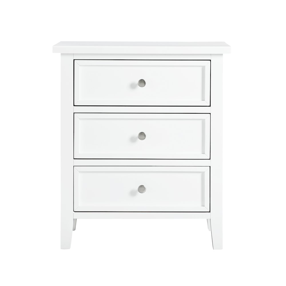 Lennon 3-drawer Nightstand - White. Picture 1