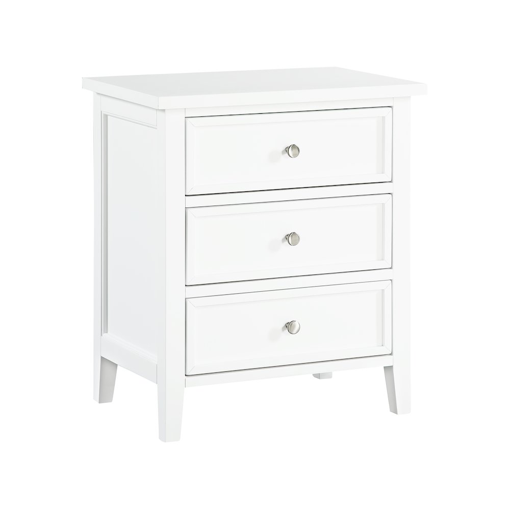 Lennon 3-drawer Nightstand - White. Picture 6