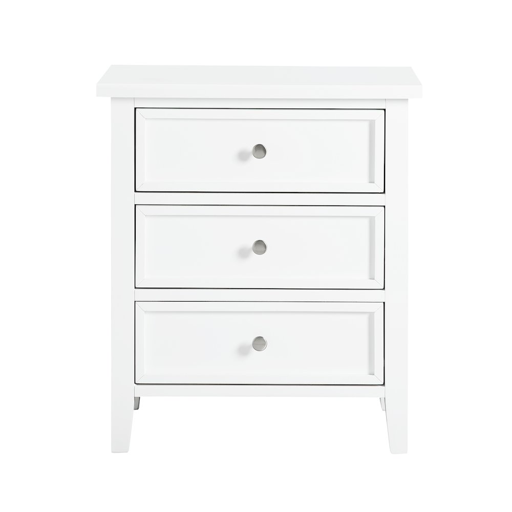 Lennon 3-drawer Nightstand - White. Picture 9
