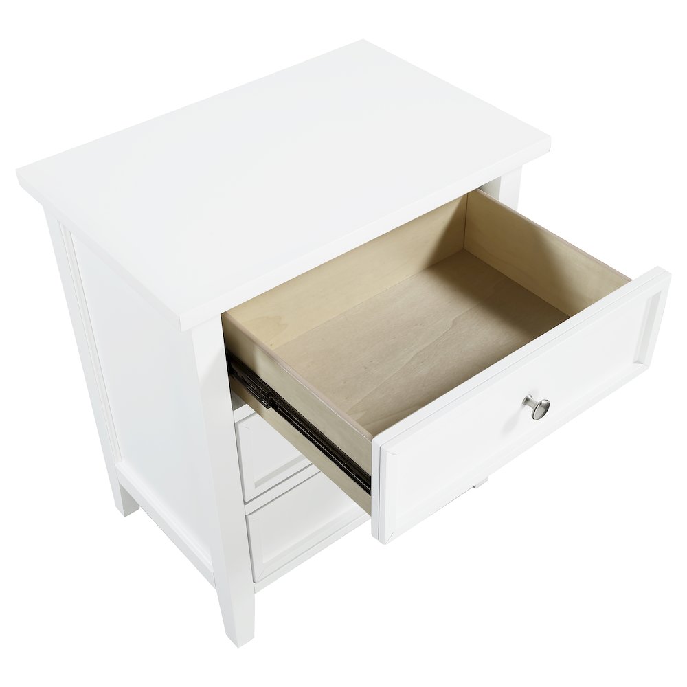 Lennon 3-drawer Nightstand - White. Picture 11