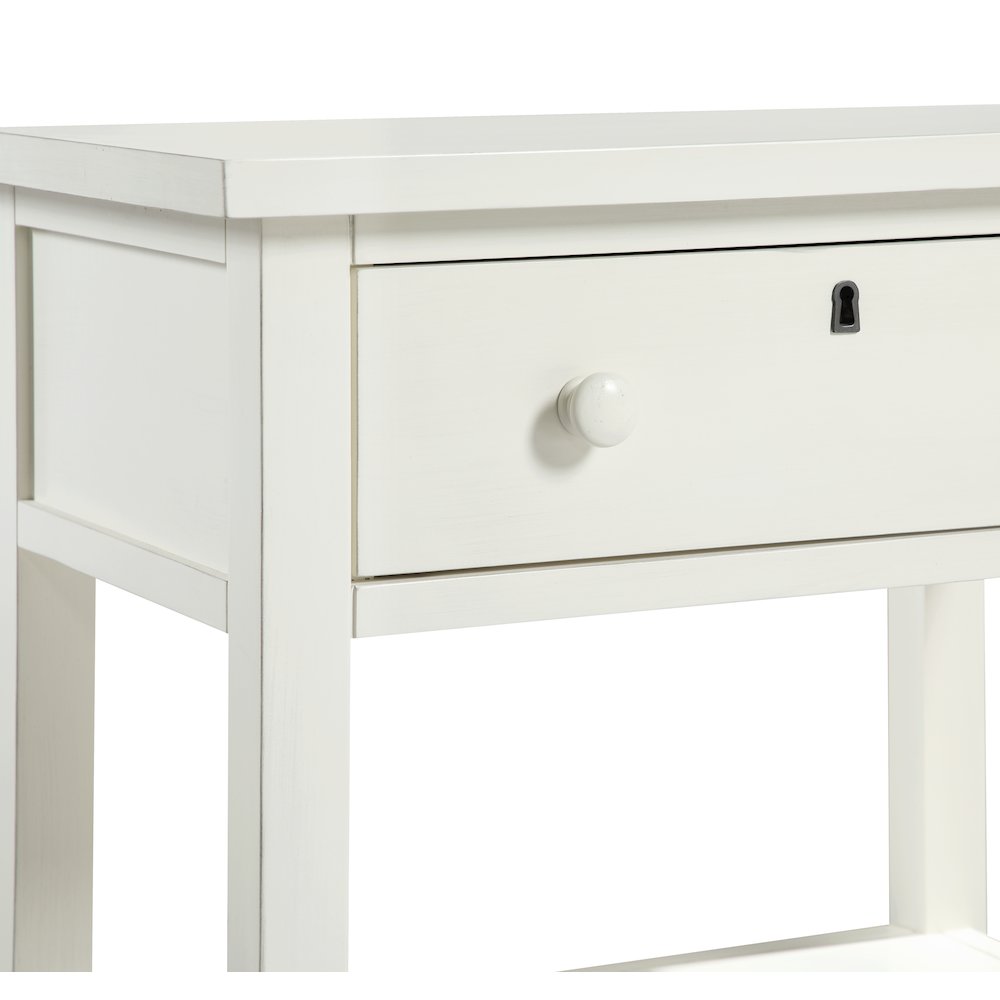 Franklen 1-drawer Storage Nightstand - Antique White. Picture 2