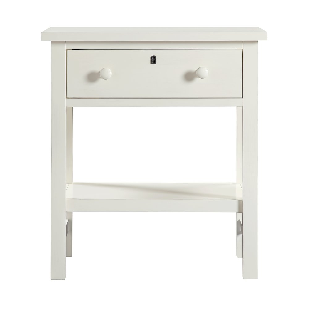 Franklen 1-drawer Storage Nightstand - Antique White. Picture 3