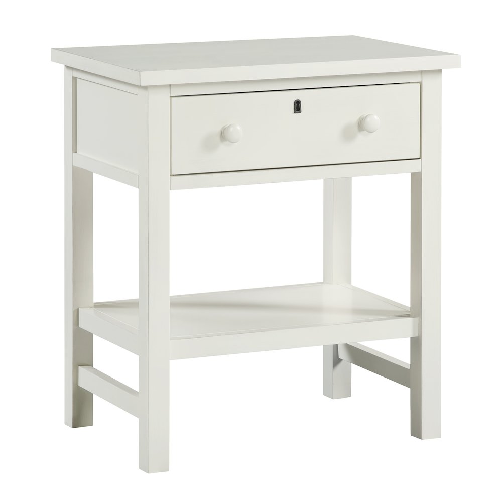 Franklen 1-drawer Storage Nightstand - Antique White. Picture 7