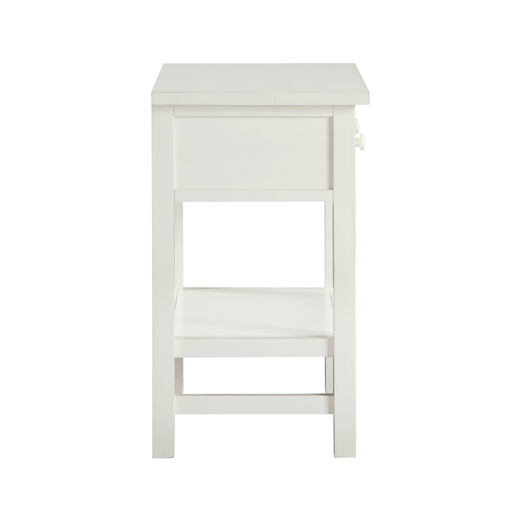 Franklen 1-drawer Storage Nightstand - Antique White. Picture 10