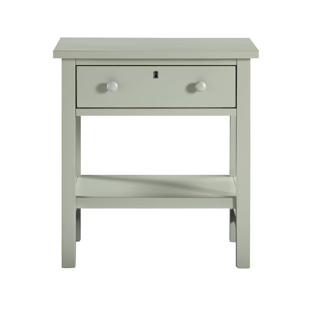 Franklen 1-drawer Storage Nightstand - Antique Gray. Picture 1