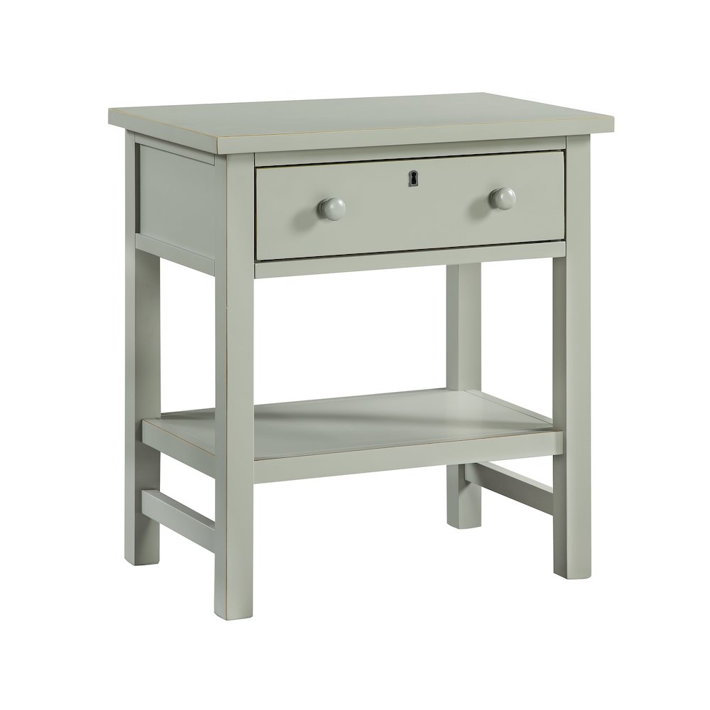 Franklen 1-drawer Storage Nightstand - Antique Gray. Picture 2