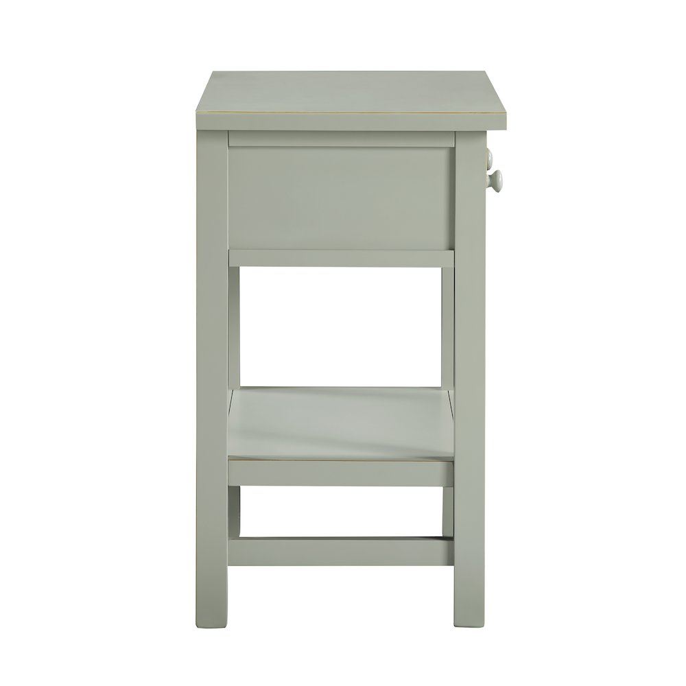 Franklen 1-drawer Storage Nightstand - Antique Gray. Picture 5