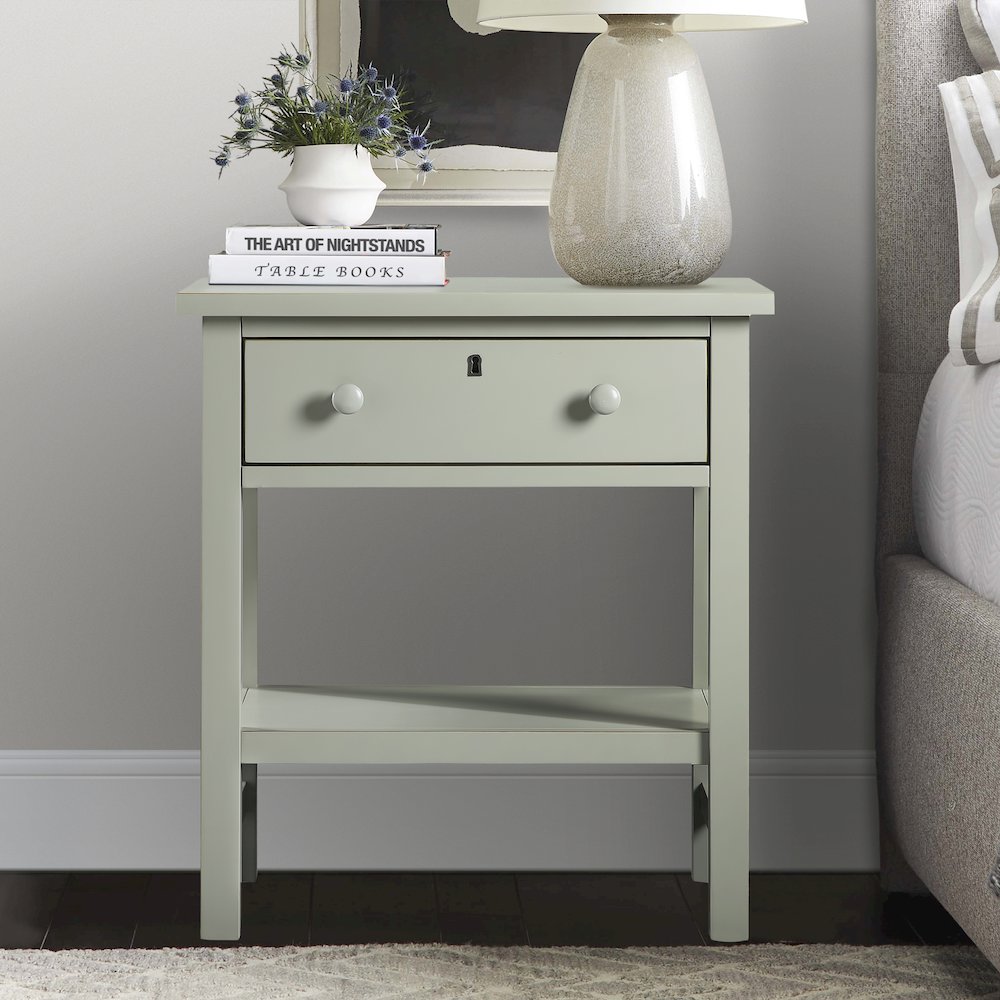 Franklen 1-drawer Storage Nightstand - Antique Gray. Picture 9