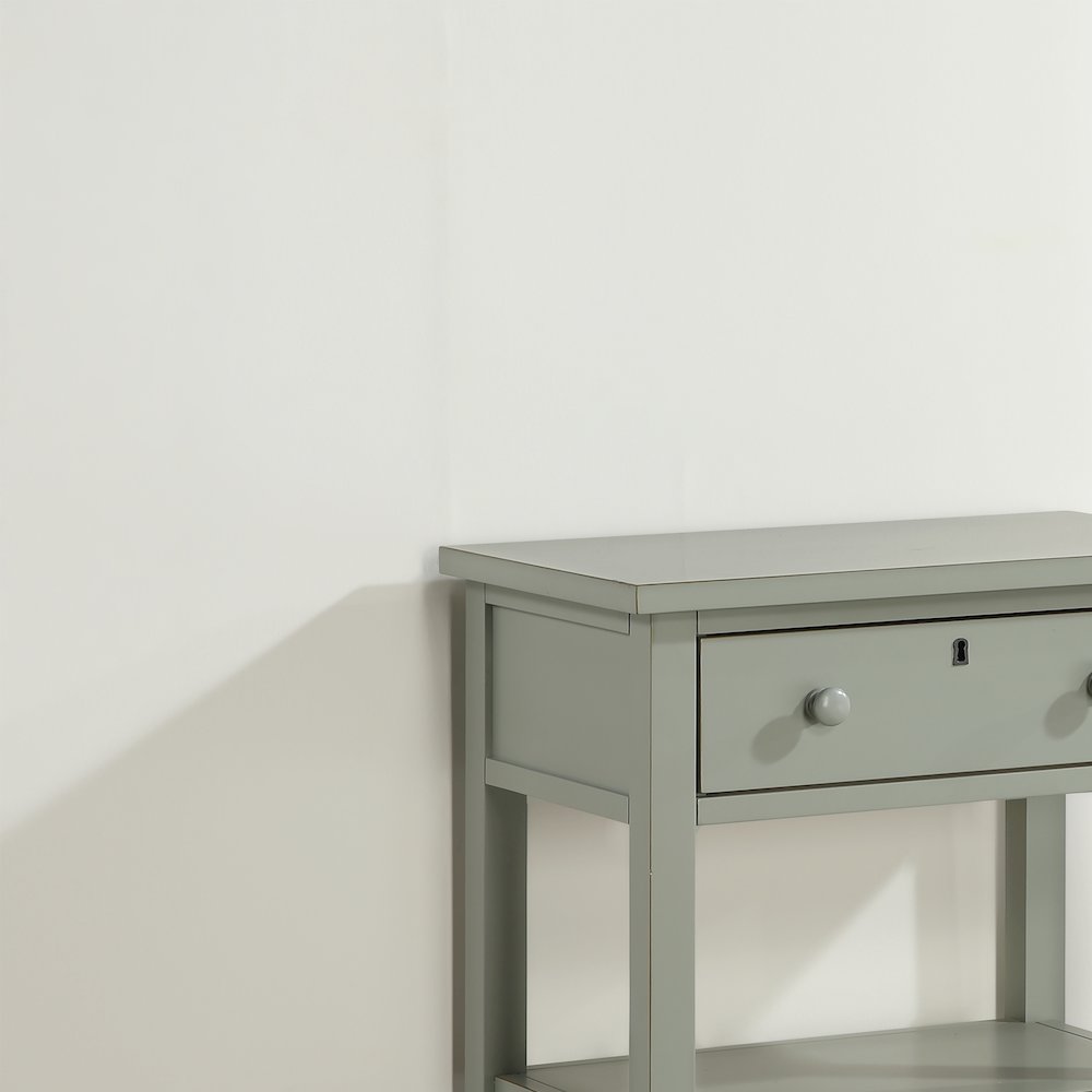 Franklen 1-drawer Storage Nightstand - Antique Gray. Picture 10