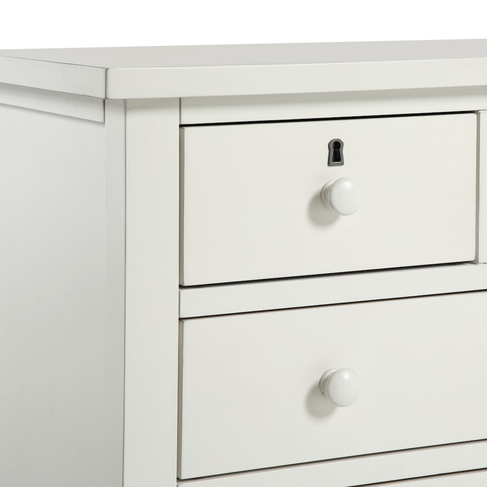 Greenwich 4-drawer Storage Nightstand - Antique White. Picture 4