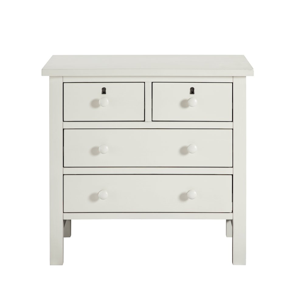 Greenwich 4-drawer Storage Nightstand - Antique White. Picture 3