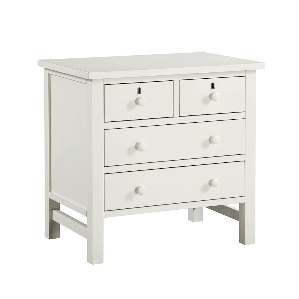 Greenwich 4-drawer Storage Nightstand - Antique White. Picture 1
