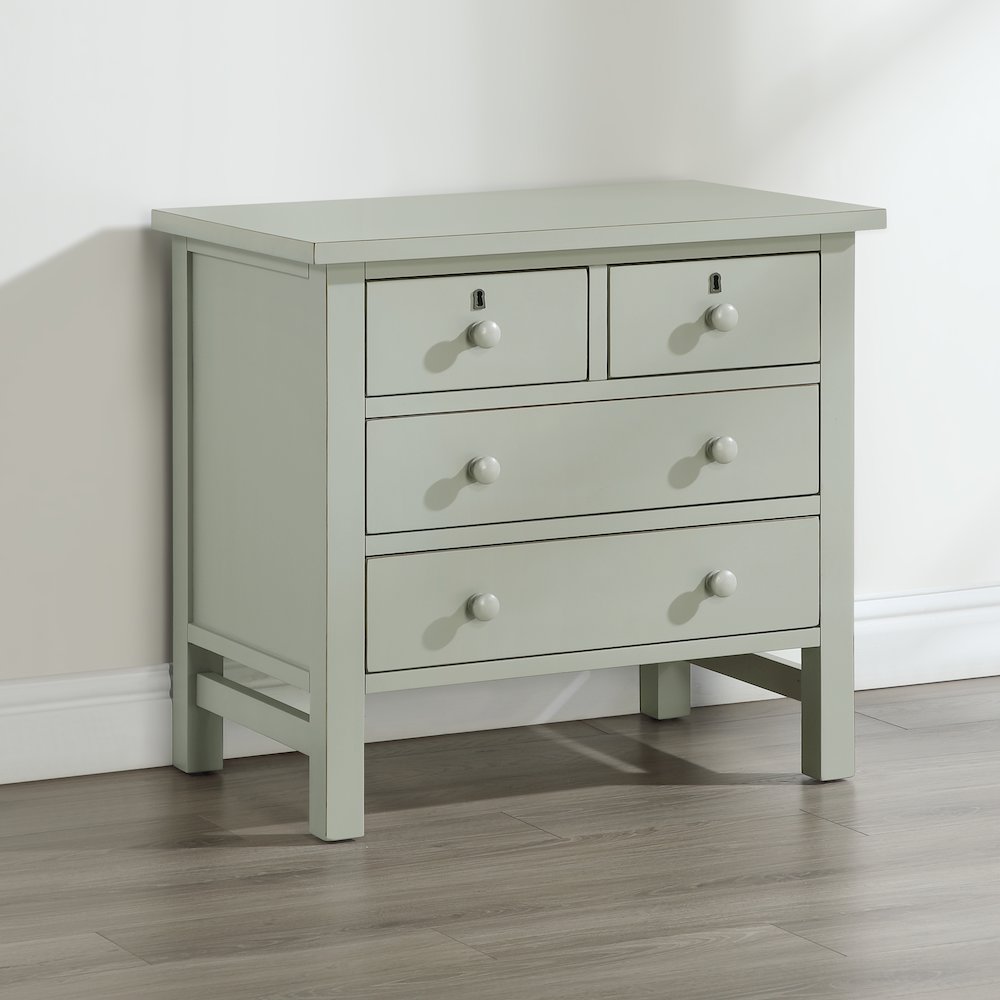 Greenwich 4-drawer Storage Nightstand - Antique Gray. Picture 5