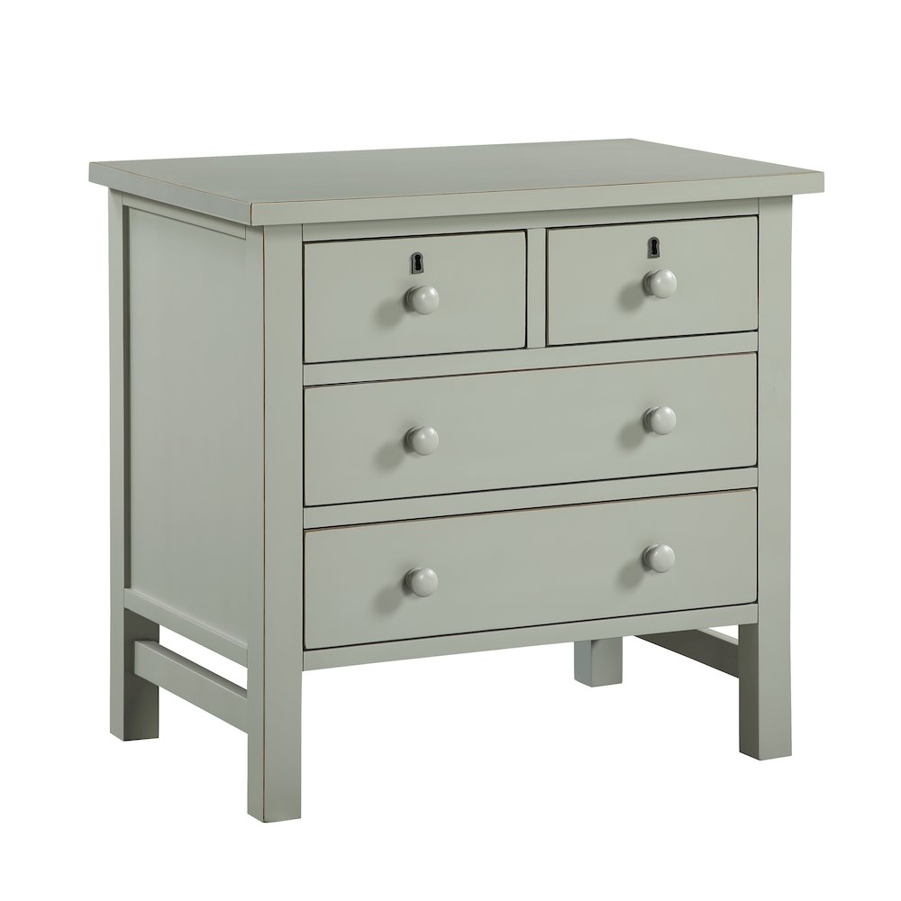 Greenwich 4-drawer Storage Nightstand - Antique Gray. Picture 1