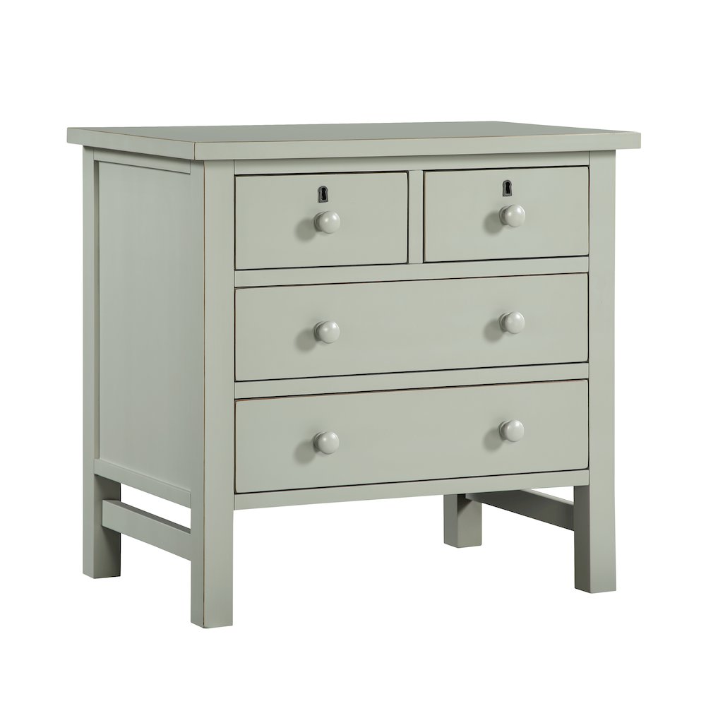 Greenwich 4-drawer Storage Nightstand - Antique Gray. Picture 9