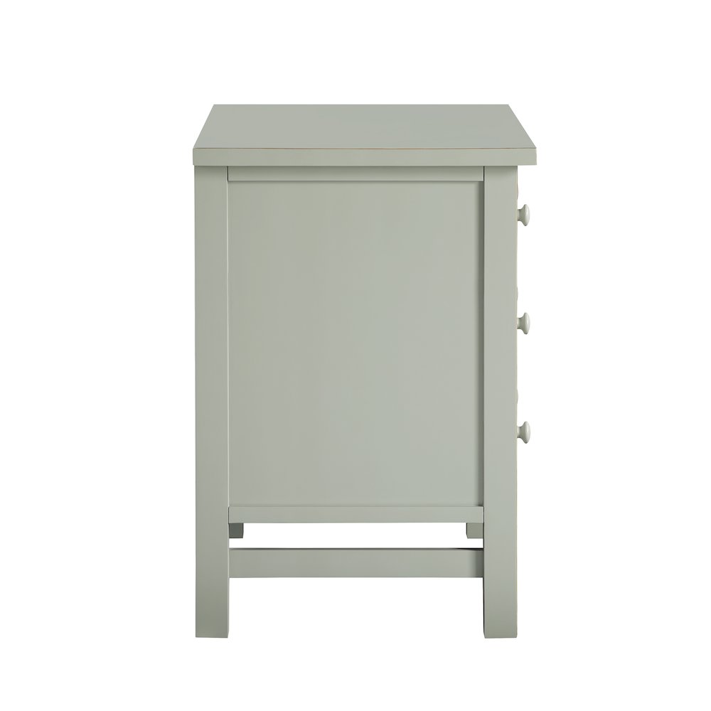 Greenwich 4-drawer Storage Nightstand - Antique Gray. Picture 11