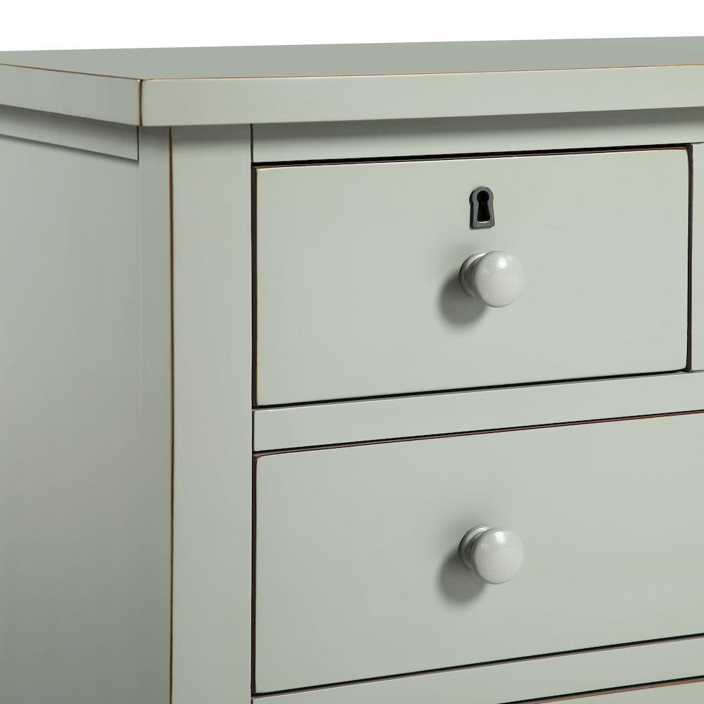 Greenwich 4-drawer Storage Nightstand - Antique Gray. Picture 13