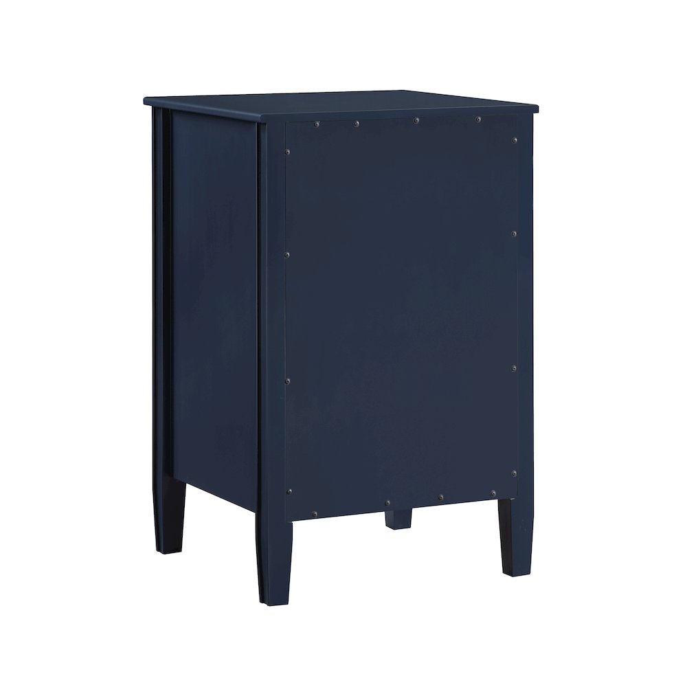 Winsley 2-drawer storage Nightstand - Midnight Blue. Picture 6