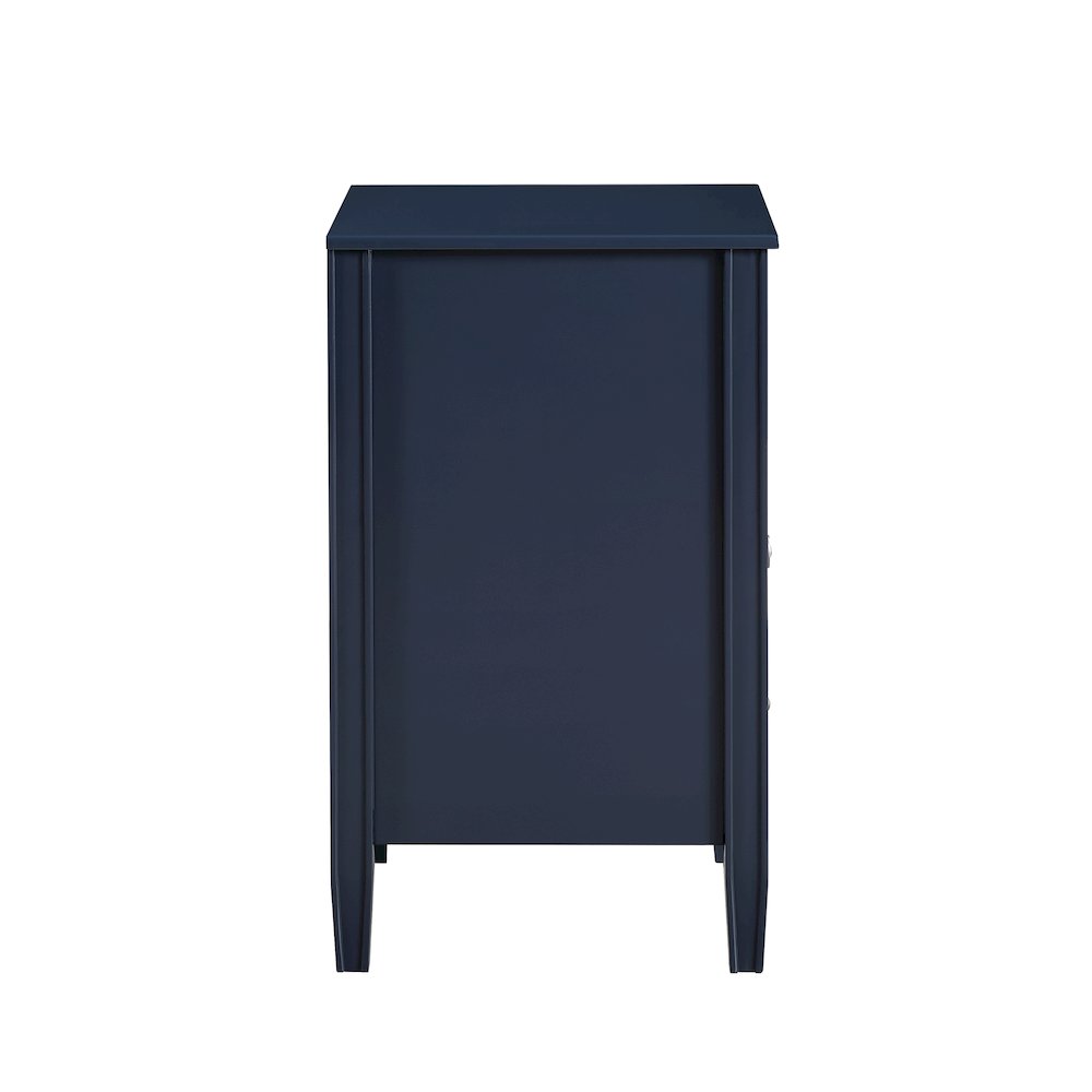 Winsley 2-drawer storage Nightstand - Midnight Blue. Picture 7
