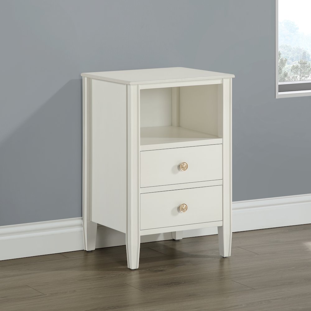 Winsley 2-drawer storage Nightstand - Antique White. Picture 6