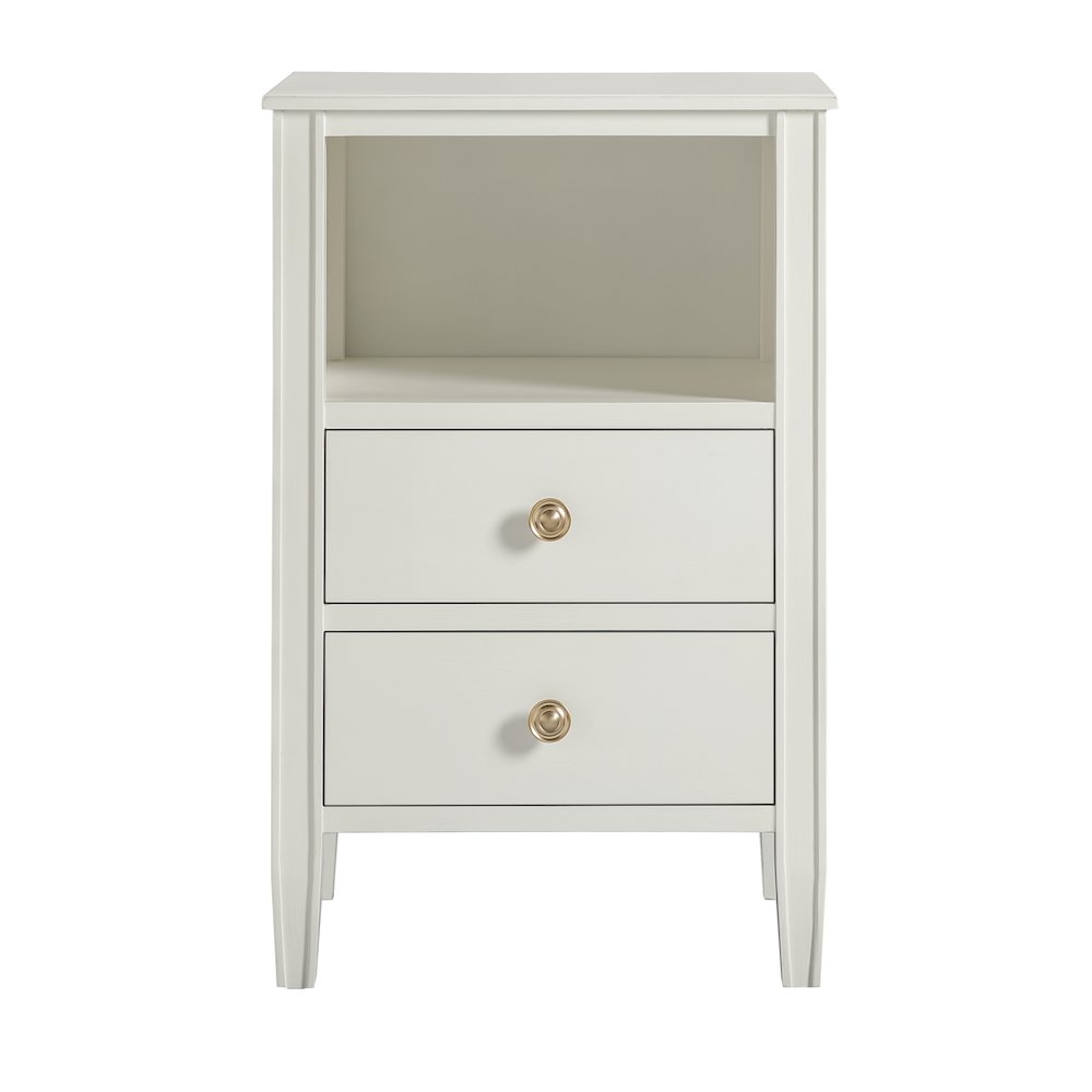 Winsley 2-drawer storage Nightstand - Antique White. Picture 2