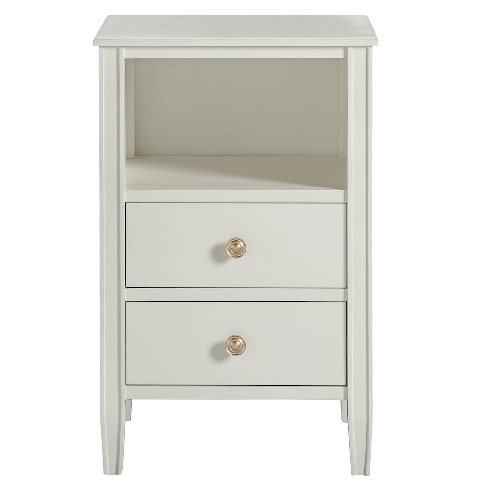 Winsley 2-drawer storage Nightstand - Antique White. Picture 3