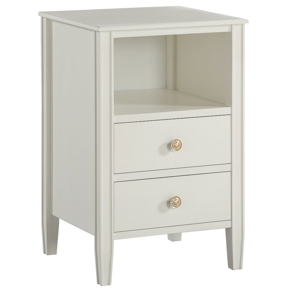 Winsley 2-drawer storage Nightstand - Antique White. Picture 1