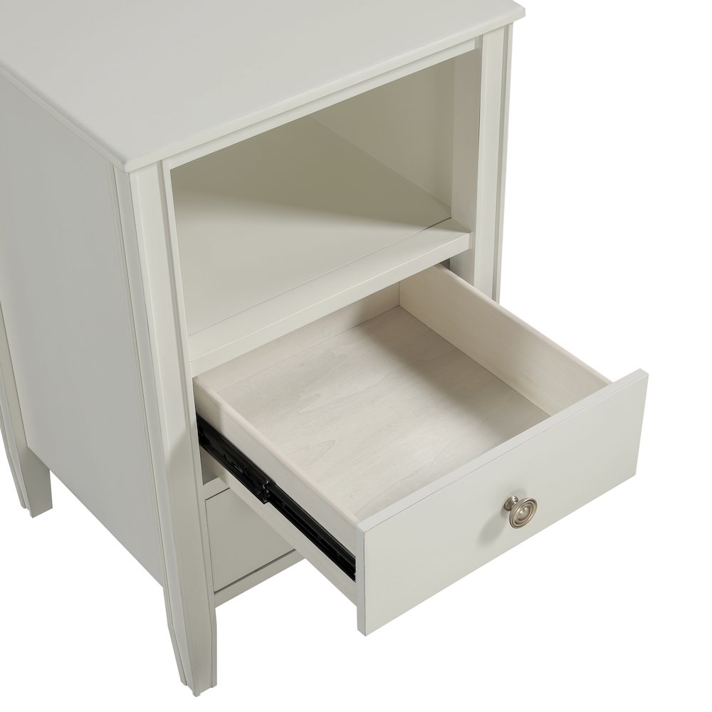 Winsley 2-drawer storage Nightstand - Antique White. Picture 11