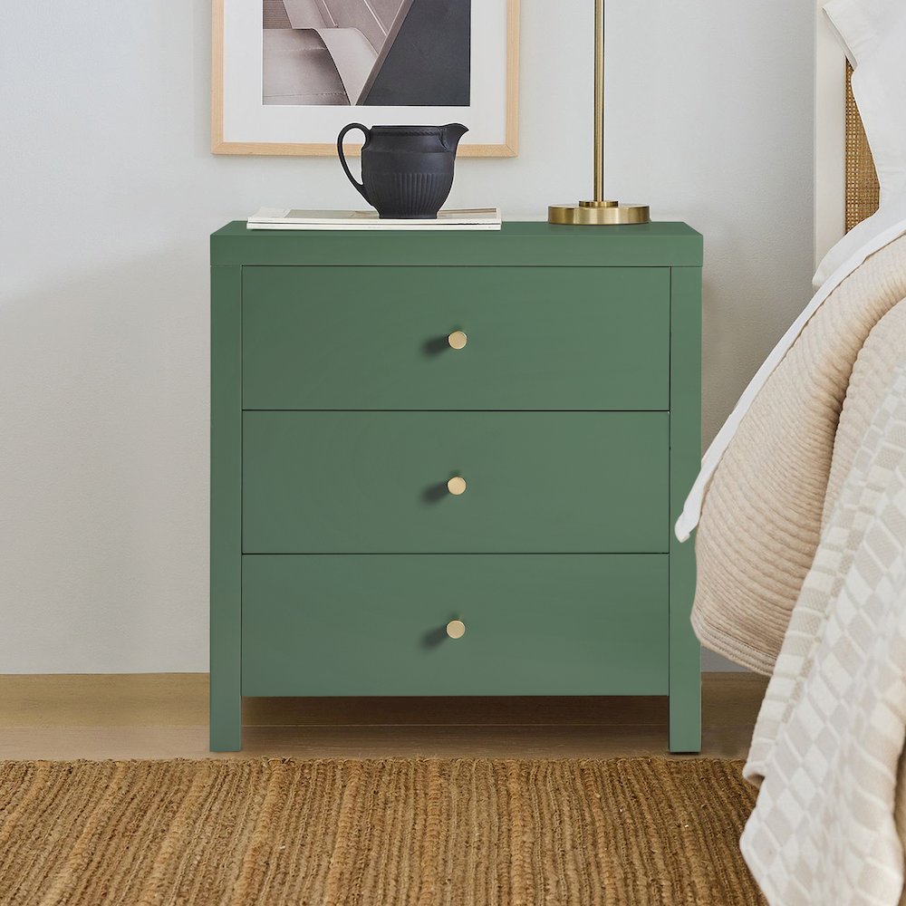 Nolan 3-drawer Nightstand - Vintage Green. Picture 7
