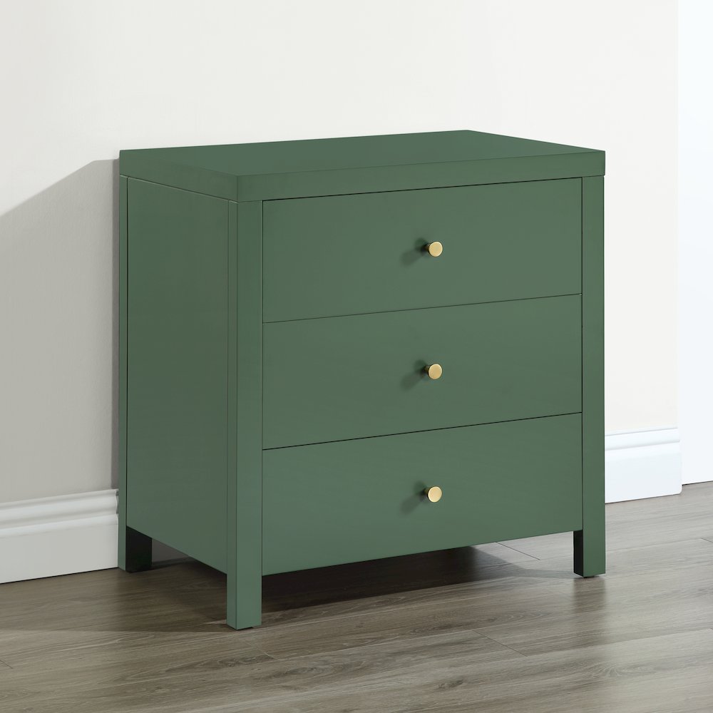 Nolan 3-drawer Nightstand - Vintage Green. Picture 8