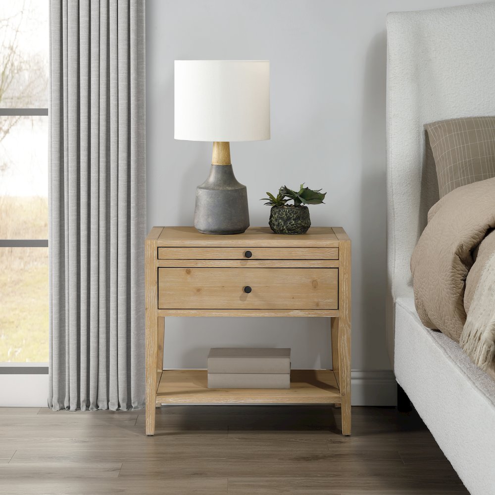 Shoreham 1-drawer Nightstand - Natural. Picture 7