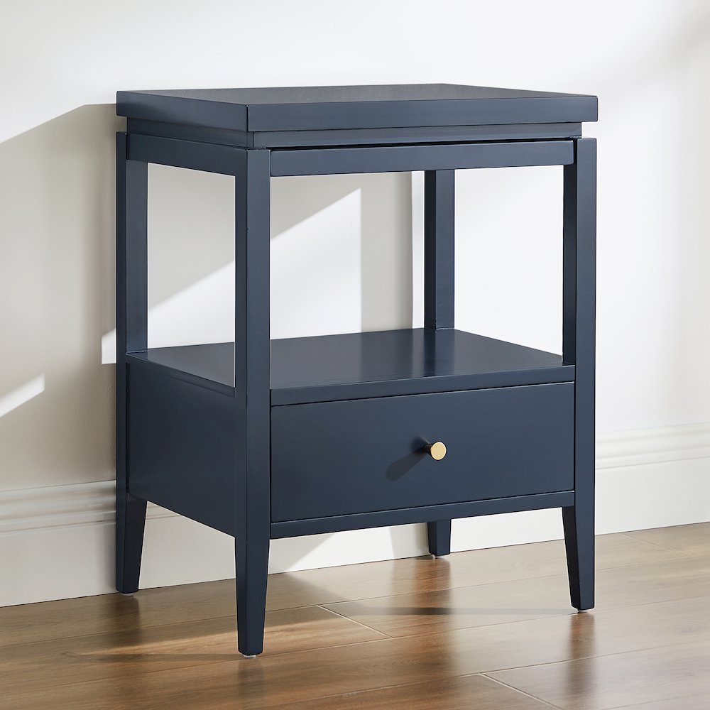 Opava Midnight Blue 1-drawer Nightstand. Picture 6