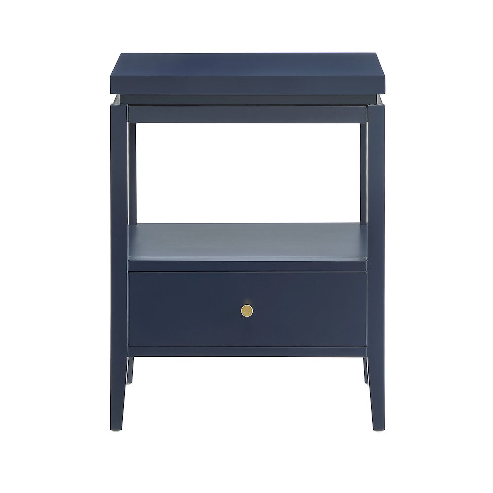 Opava Midnight Blue 1-drawer Nightstand. Picture 1