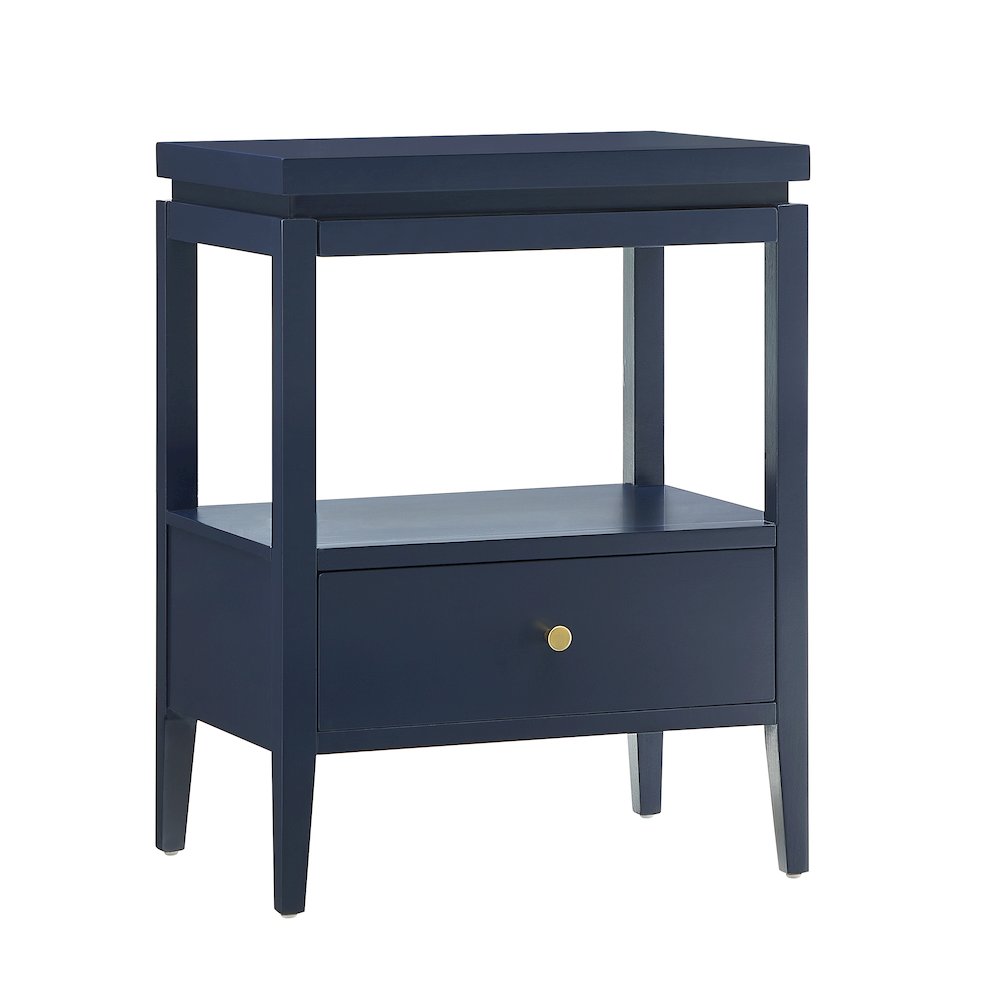 Opava Midnight Blue 1-drawer Nightstand. Picture 8