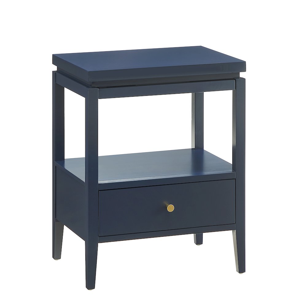 Opava Midnight Blue 1-drawer Nightstand. Picture 9