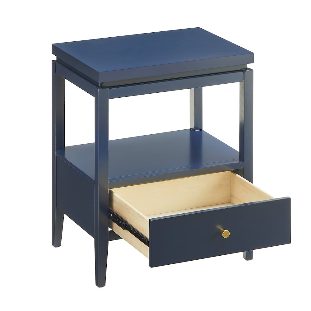 Opava Midnight Blue 1-drawer Nightstand. Picture 10