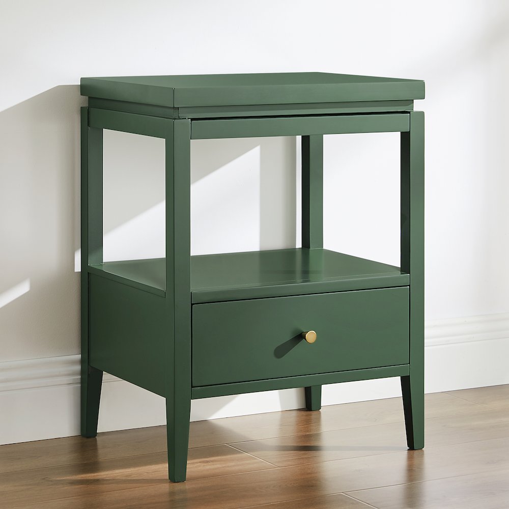 Opava Vintage Green 1-drawer Nightstand. Picture 6