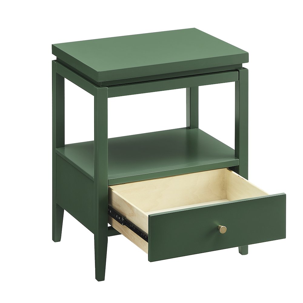 Opava Vintage Green 1-drawer Nightstand. Picture 10