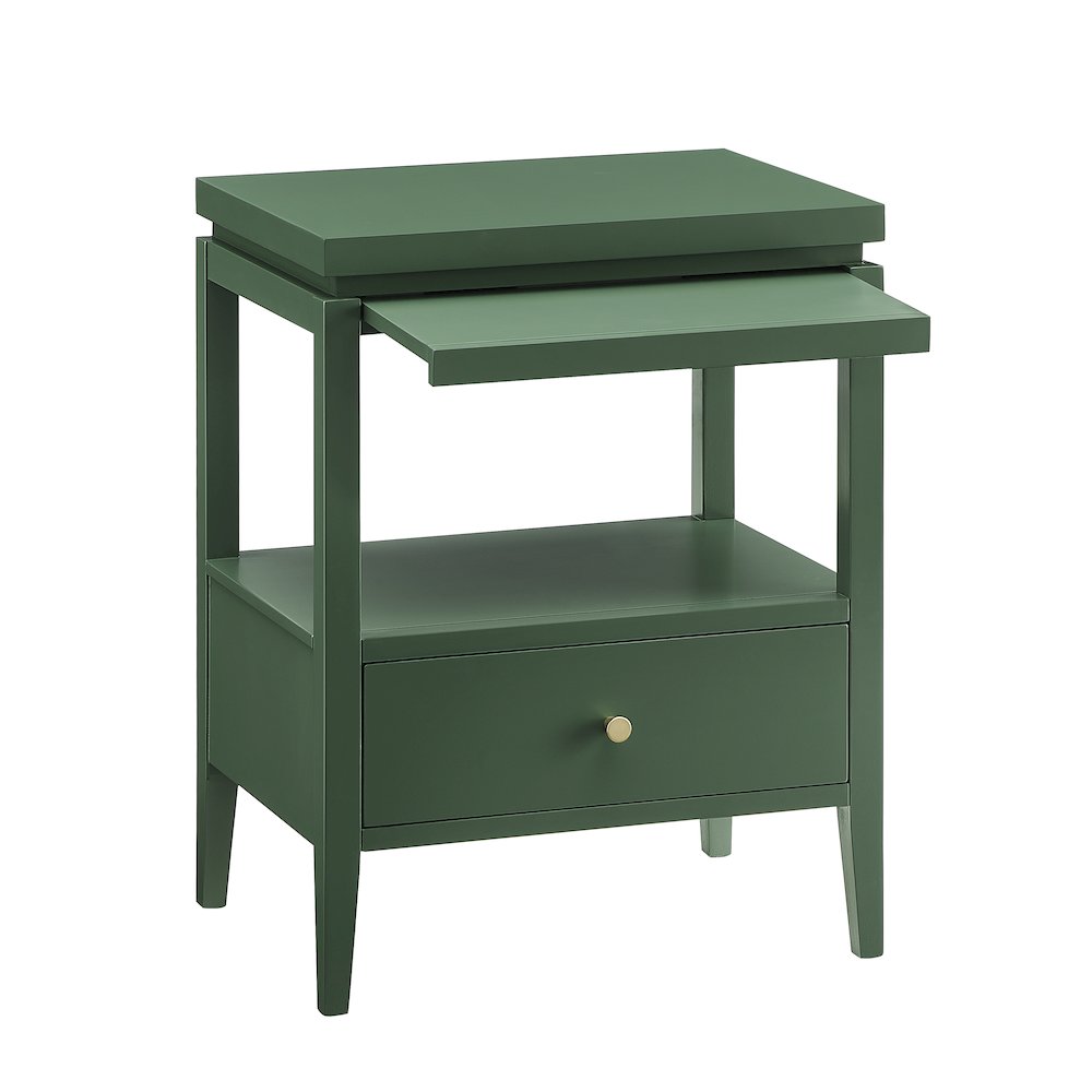 Opava Vintage Green 1-drawer Nightstand. Picture 11