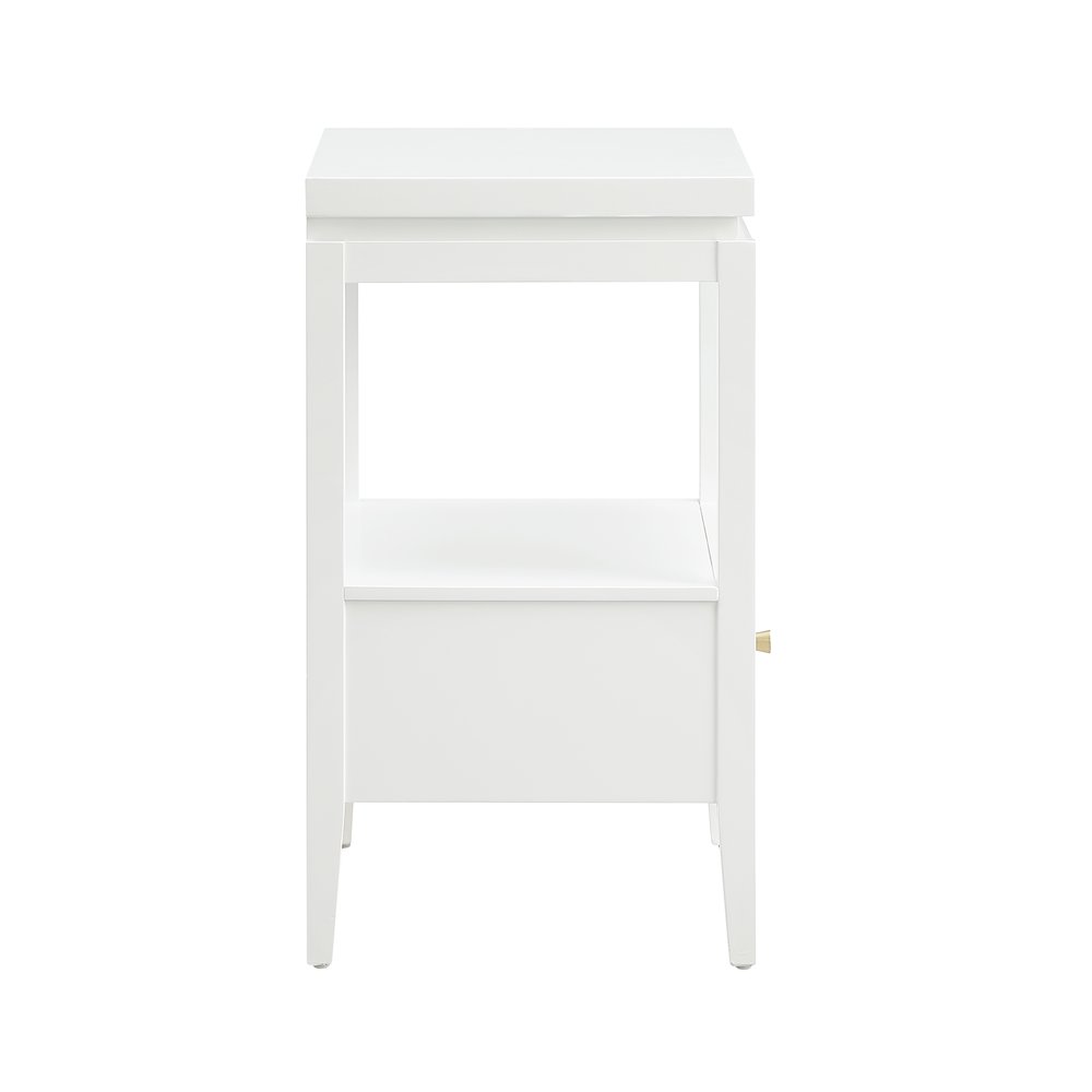 Opava White 1-drawer Nightstand. Picture 2