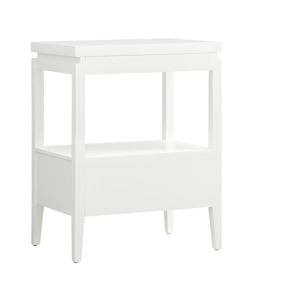 Opava White 1-drawer Nightstand. Picture 3