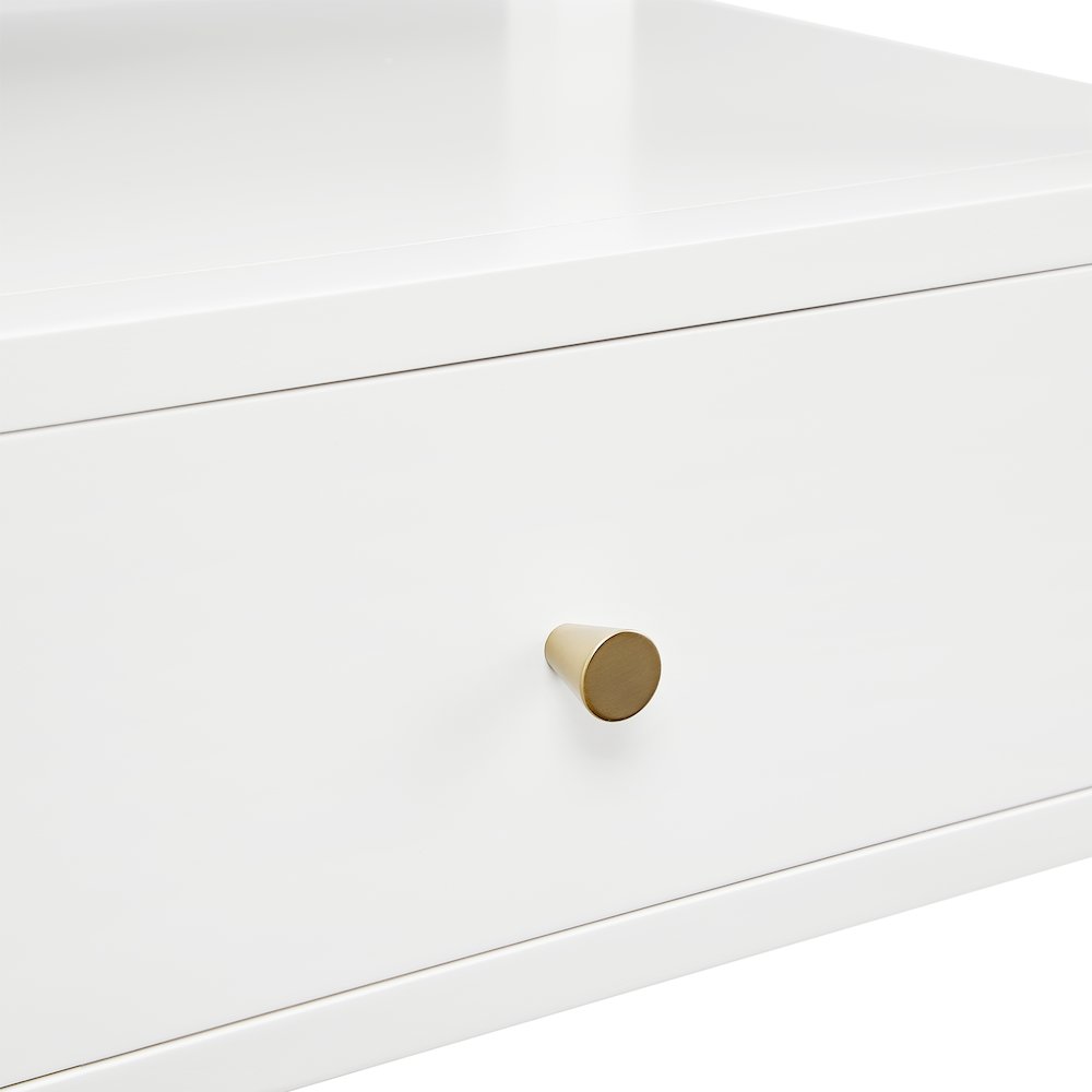 Opava White 1-drawer Nightstand. Picture 4
