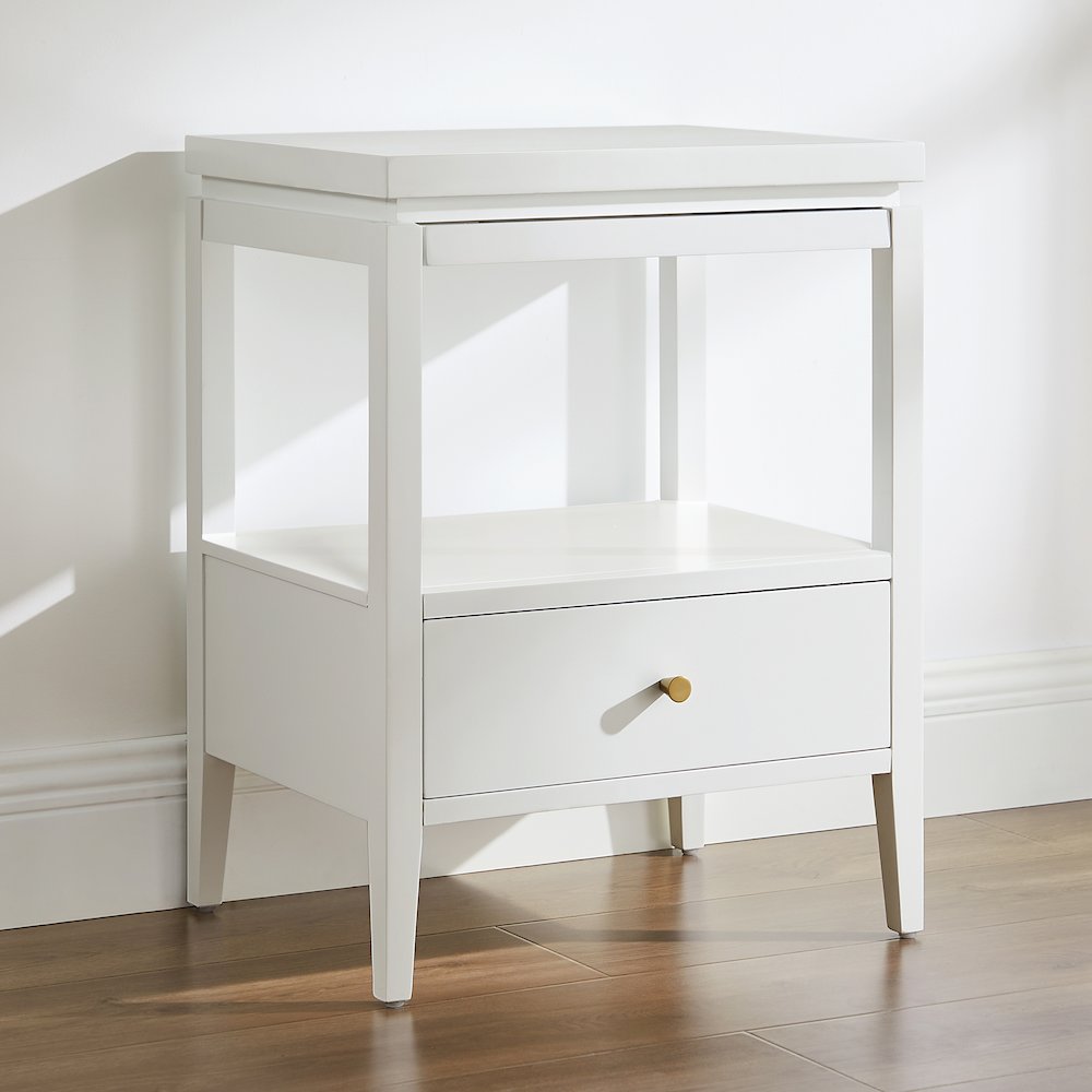 Opava White 1-drawer Nightstand. Picture 6