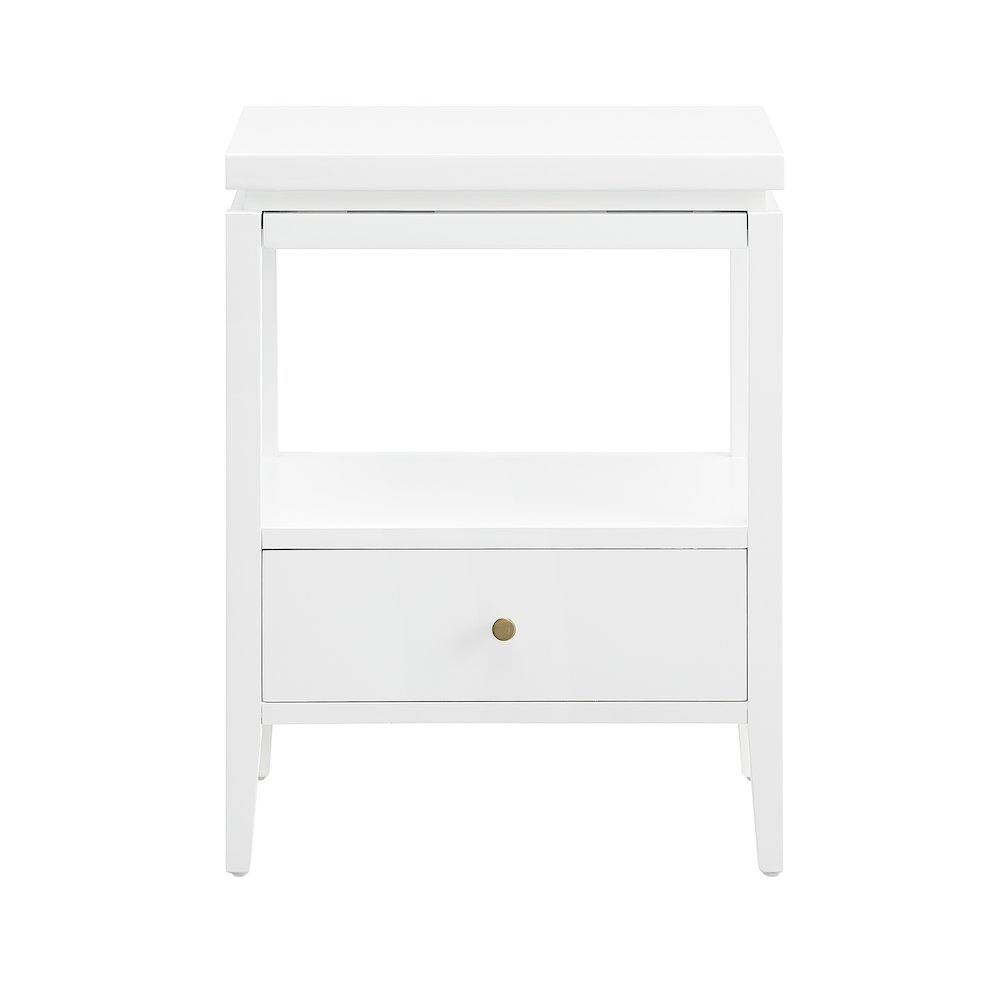 Opava White 1-drawer Nightstand. Picture 8